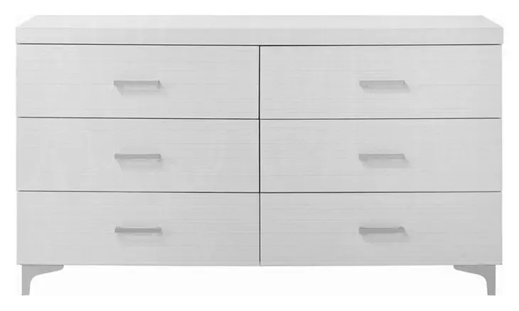 Casilda White 6 Drawer Dresser