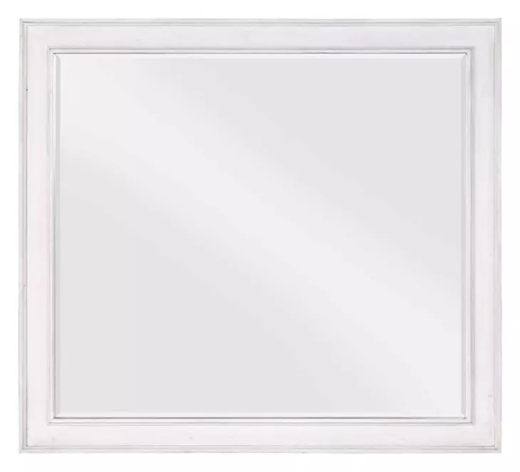 Katia Weathered White Rectangular Dresser Mirror