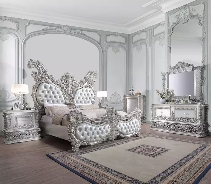 Valkyrie Antique Platinum Rectangular Dresser Mirror