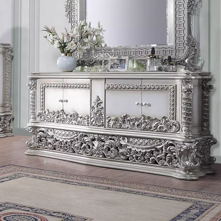 Valkyrie Antique Platinum 4 Door Dresser