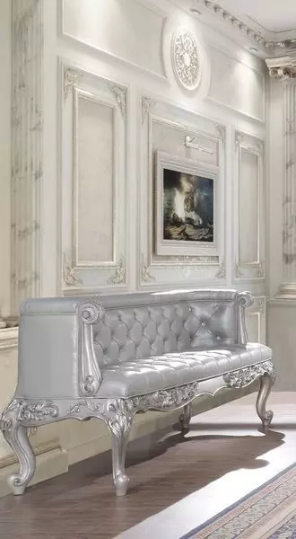 Valkyrie Antique Platinum Upholstered Panel Bedroom Set