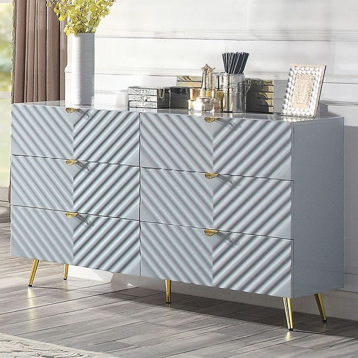 Gaines Gray 6 Drawer Dresser