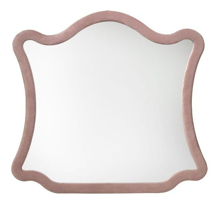 Salonia Pink Upholstered Arched Dresser Mirror