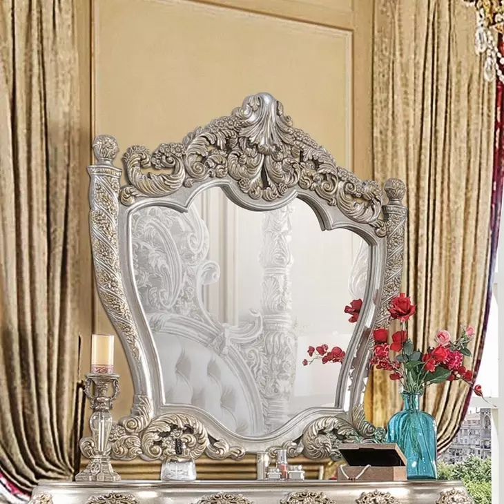 Danae Champagne and Gold Arched Dresser Mirror