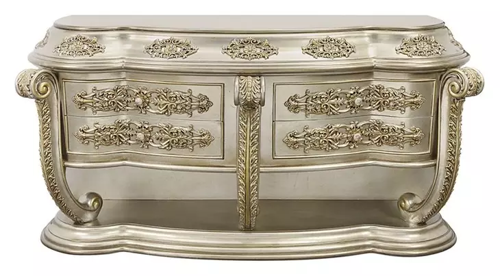 Danae Champagne and Gold 4 Drawer Dresser