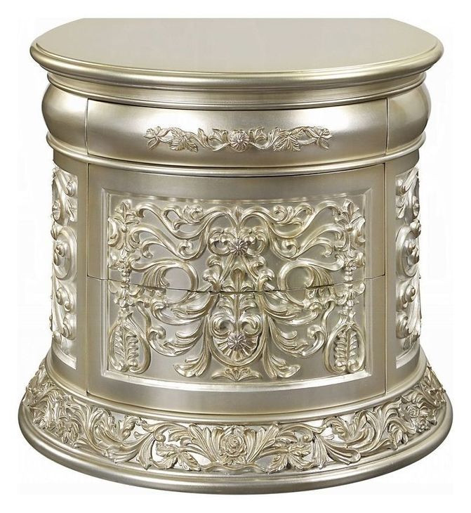 Sorina Antique Gold 3 Drawer Nightstand