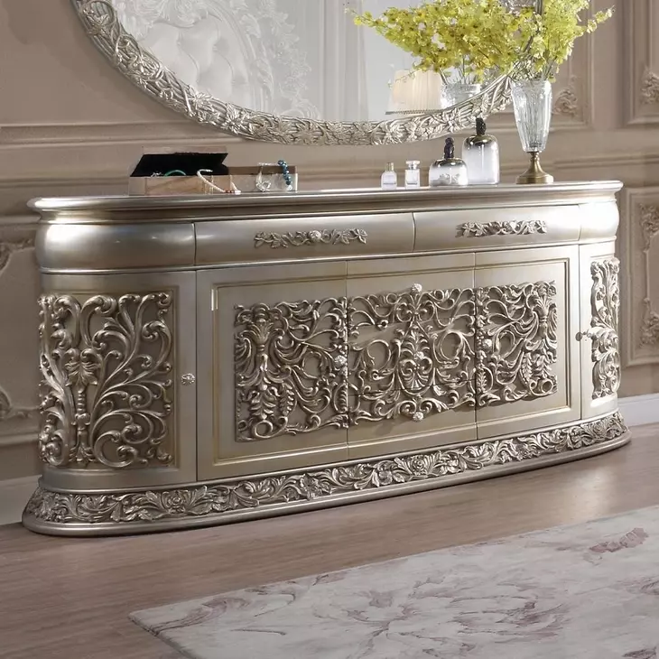 Sorina Antique Gold 5 Drawer Dresser