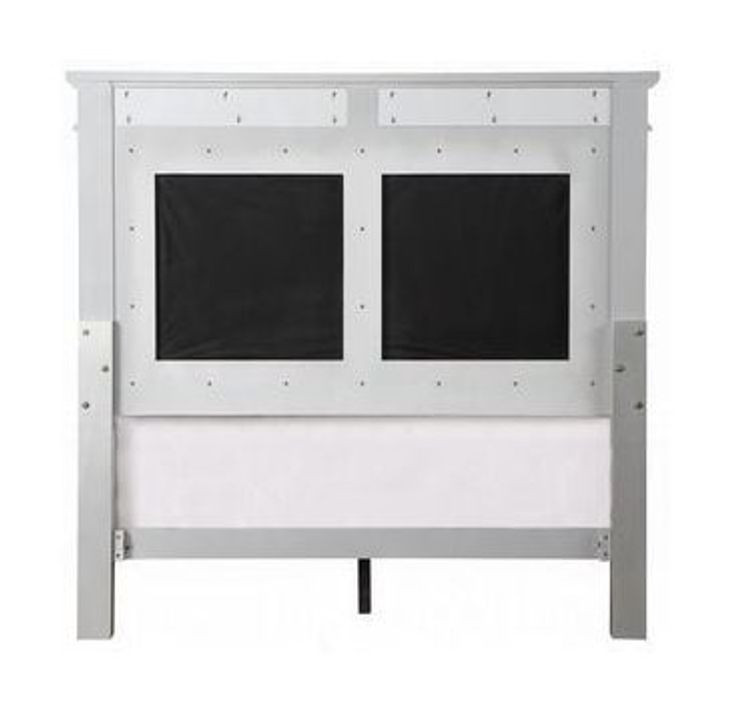 Varian Burgundy and Silver Full Upholstered Panel Bed with Nailhead Trim