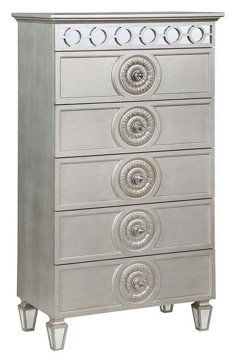 Varian Silver 5 Drawer Chest