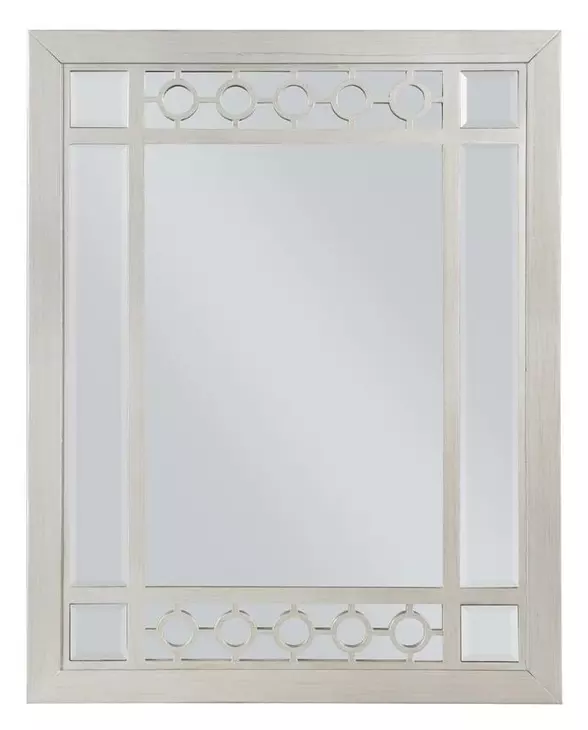 Varian Silver Rectangular Dresser Beveled Mirror