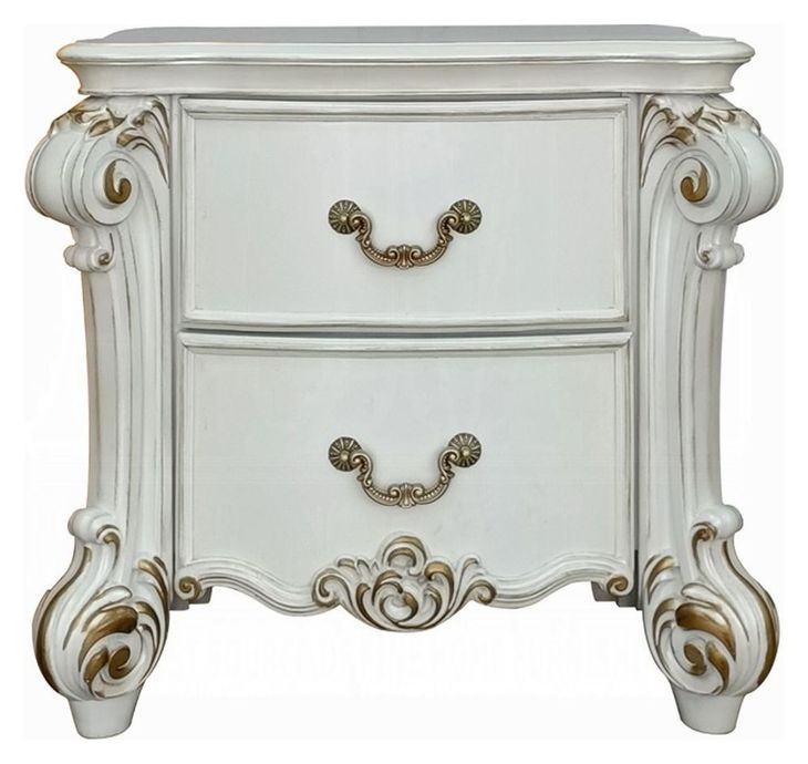 Vendome Antique Pearl 2 Drawer Nightstand