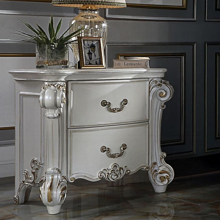 Vendome Antique Pearl 2 Drawer Nightstand