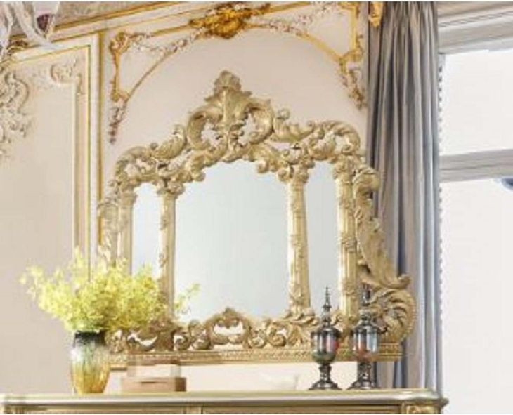 Cabriole Gold Arched Dresser Mirror