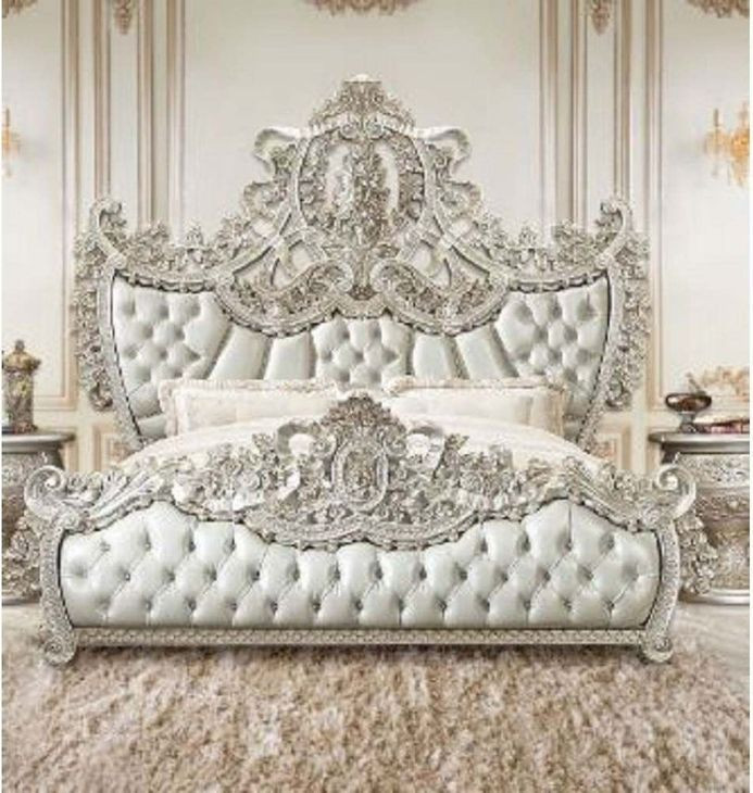 Sandoval Beige and Champagne Upholstered Panel Bedroom Set