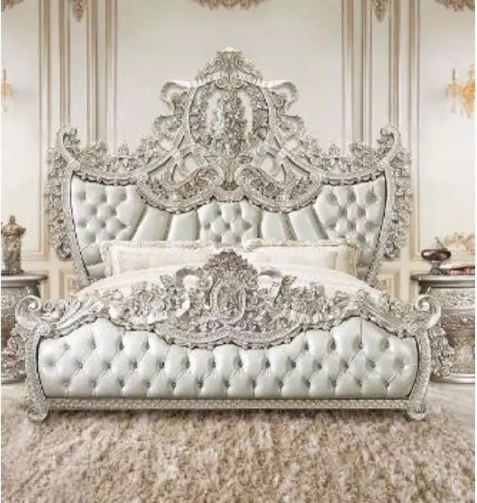 Sandoval Beige and Champagne Upholstered Panel Bedroom Set