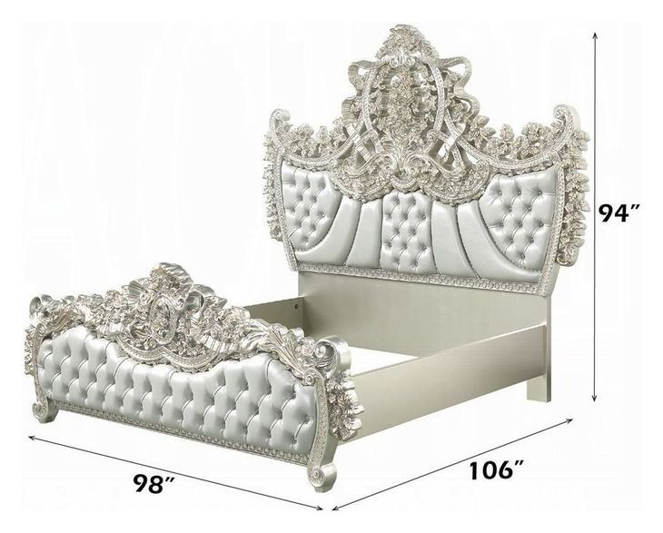 Sandoval Beige and Champagne King Upholstered Panel Bed