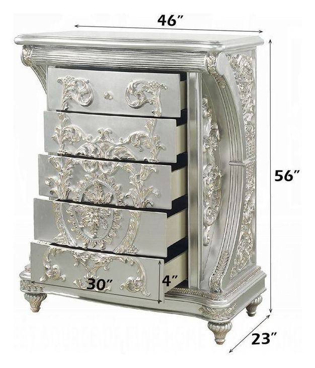 Sandoval Champagne 5 Drawer Chest