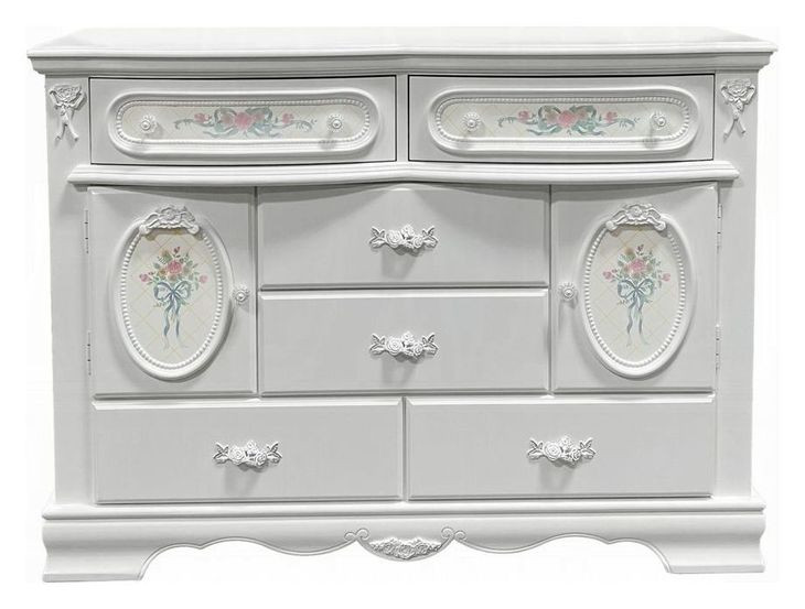 Flora White 6 Drawer Dresser