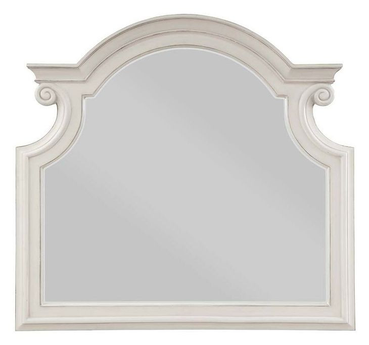 Florian White Arched Dresser Mirror