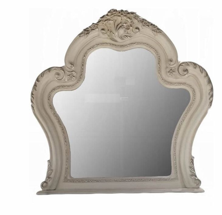 Dresden Bone White Arched Dresser Mirror