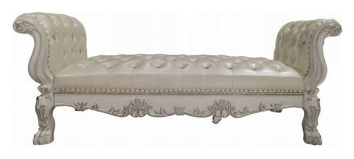 Dresden Gray Upholstered 78" Bed Bench with Nailhead Trim