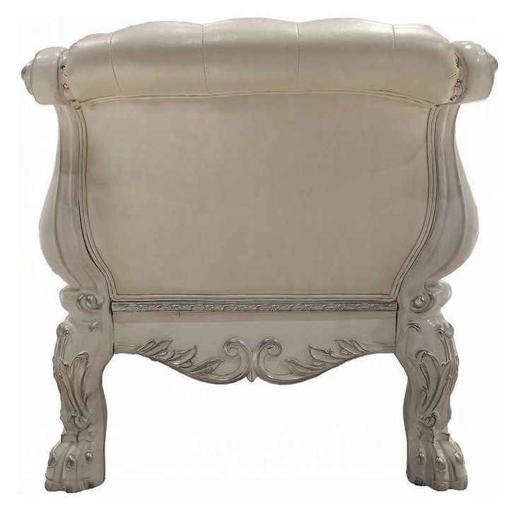 Dresden Vintage Bone White and Gray Upholstered Panel Bedroom Set