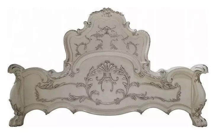 Dresden Bone White King Panel Bed
