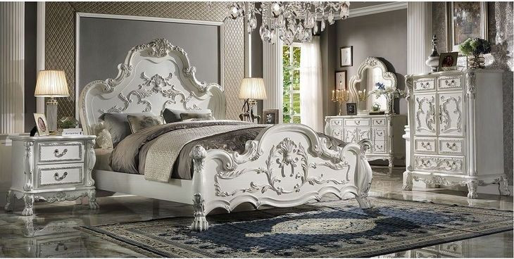 Dresden Bone White Panel Bedroom Set