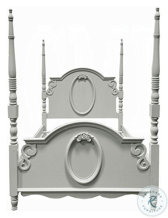 Flora Gray Full Poster Bed