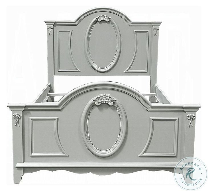 Flora Gray Full Panel Bed