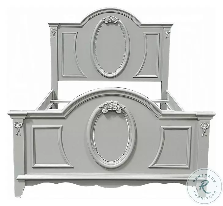 Flora Gray Full Panel Bed
