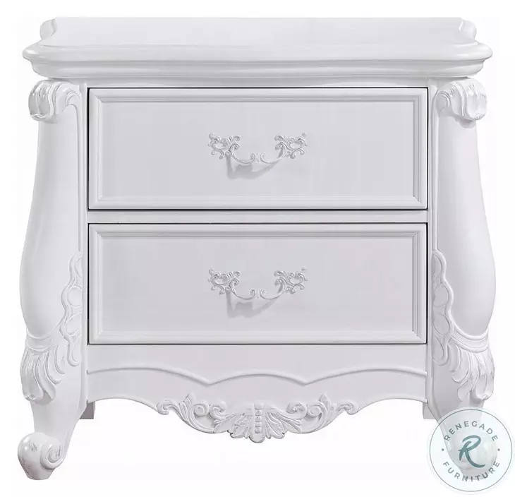 Latisha White 2 Drawer Nightstand