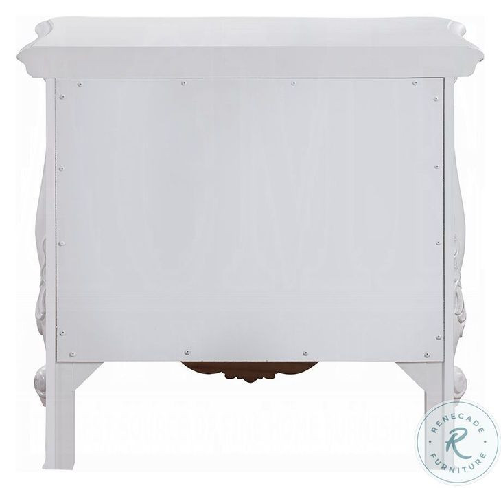 Latisha White 2 Drawer Nightstand