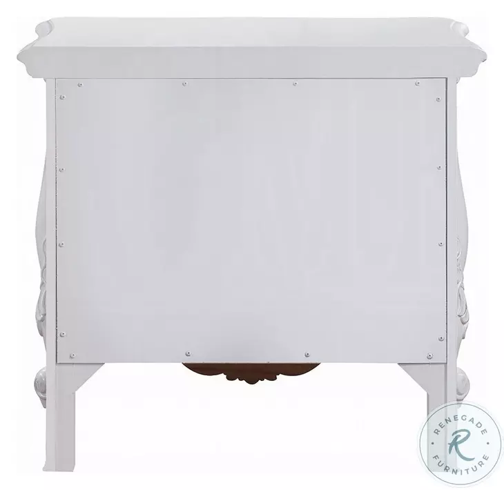 Latisha White 2 Drawer Nightstand