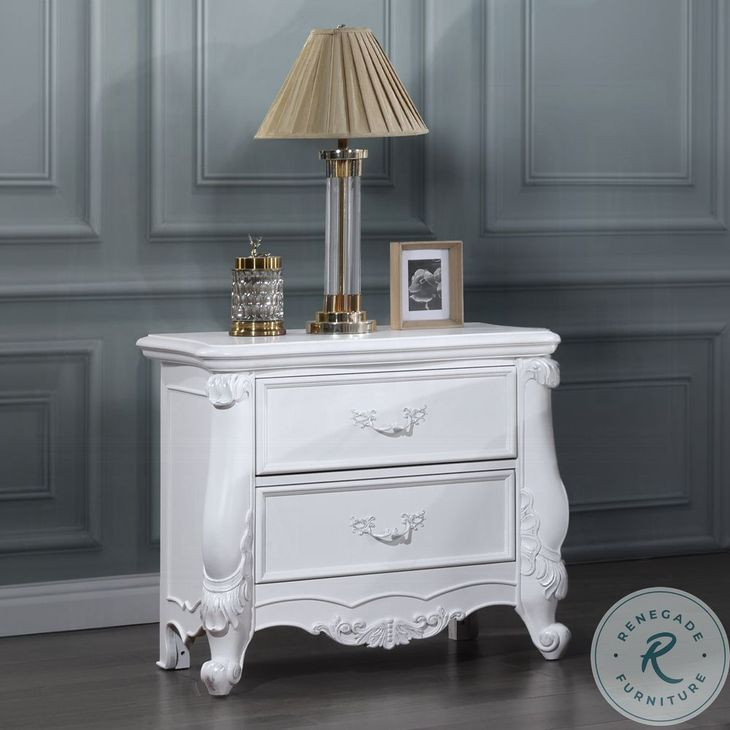 Latisha White 2 Drawer Nightstand