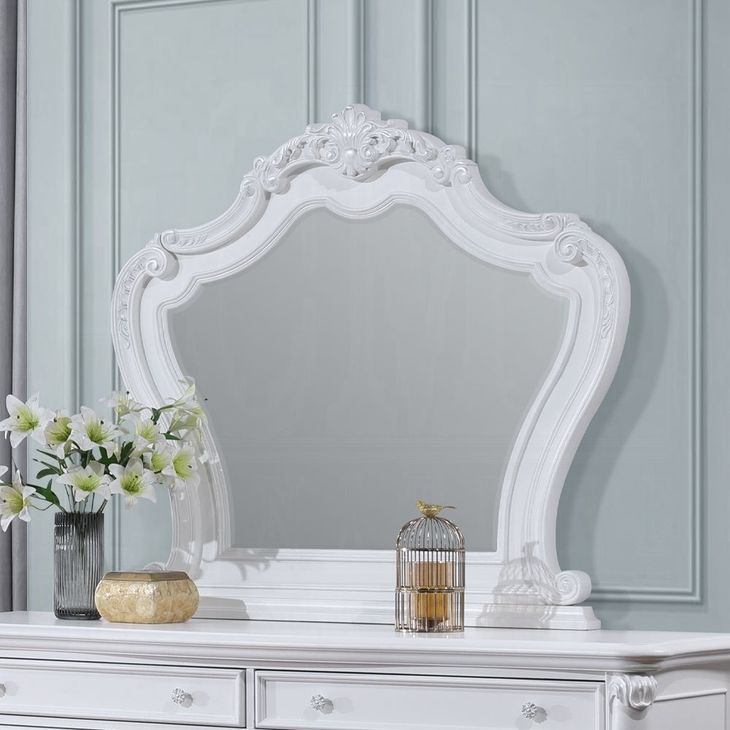 Latisha White Arched Dresser Mirror