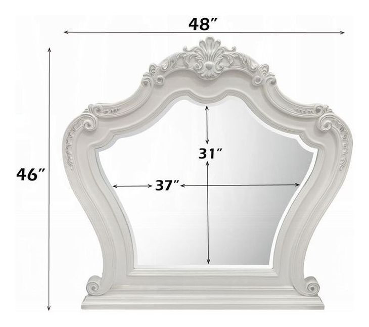Latisha White Arched Dresser Mirror