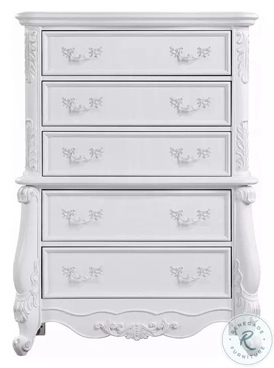 Latisha White 5 Drawer Chest