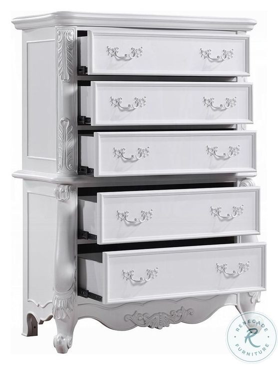 Latisha White Upholstered Bedroom Set