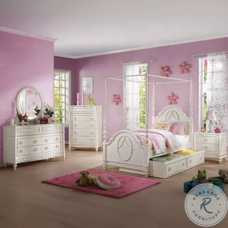 Dorothy Ivory Youth Poster Bedroom Set