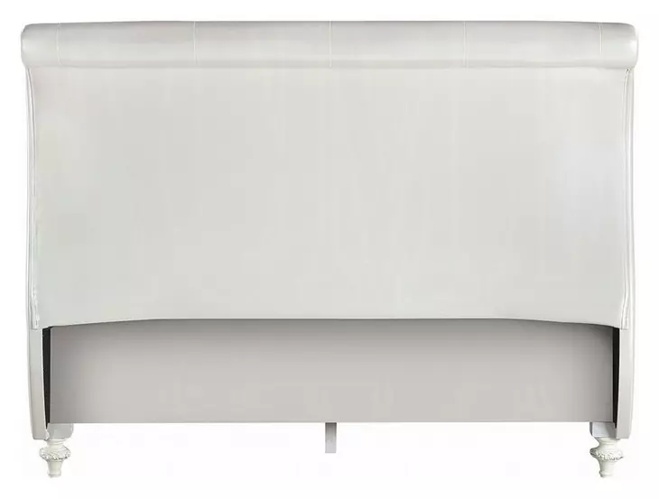 Dorothy Pearl White and Ivory Youth Upholstered Sleigh Bedroom Set
