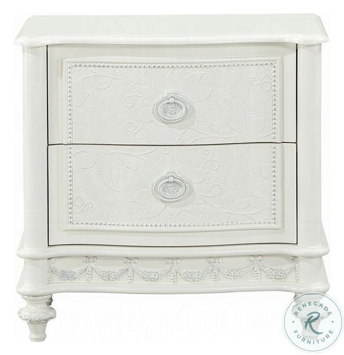 Dorothy Ivory 2 Drawer Nightstand