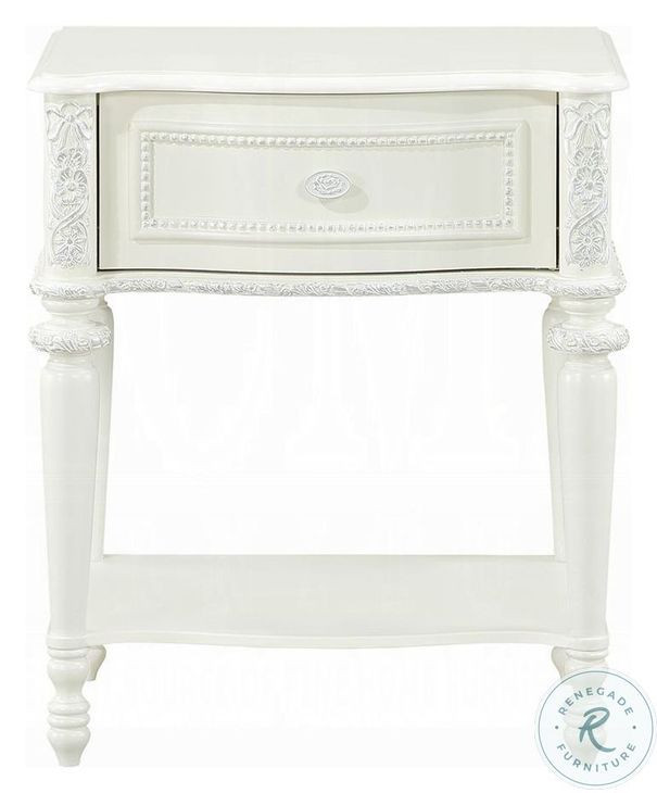 Dorothy Ivory 1 Drawer Nightstand
