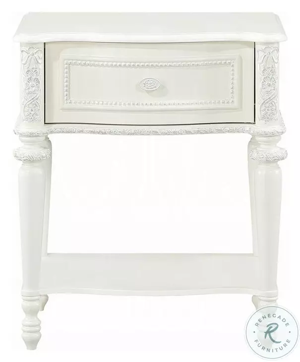 Dorothy Ivory 1 Drawer Nightstand