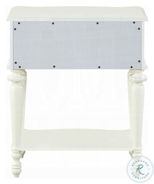 Dorothy Ivory 1 Drawer Nightstand