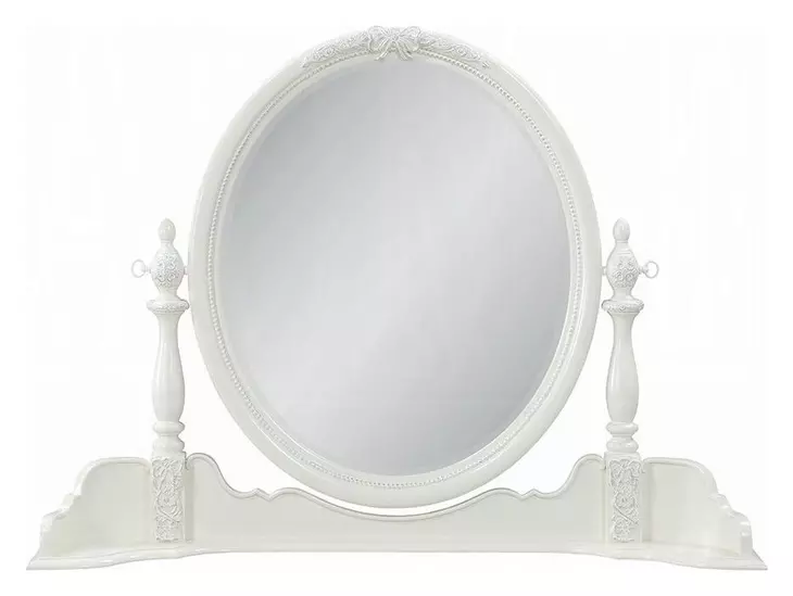 Dorothy Ivory Oval Dresser Mirror
