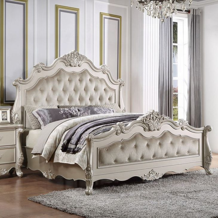 Bently Champagne Upholstered Panel Bedroom Set
