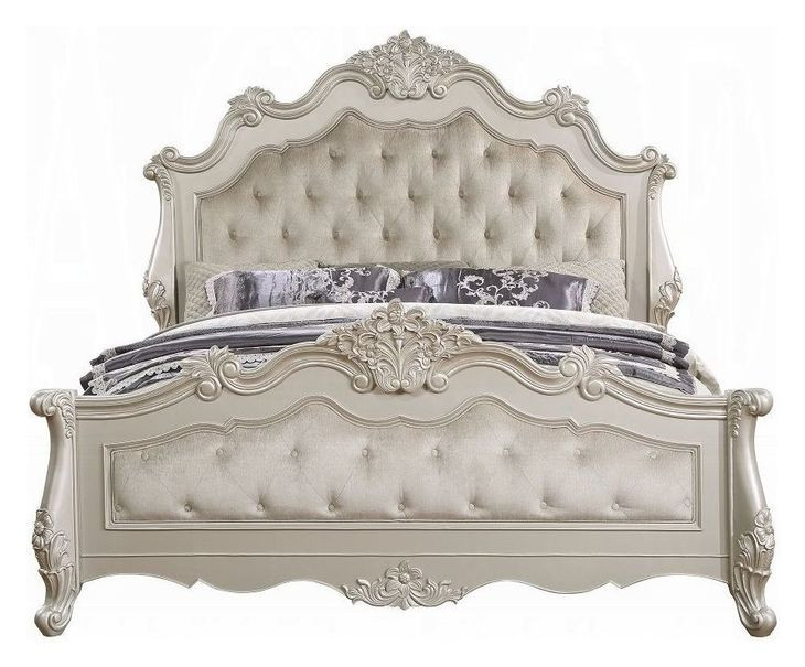 Bently Champagne Queen Upholstered Panel Bed