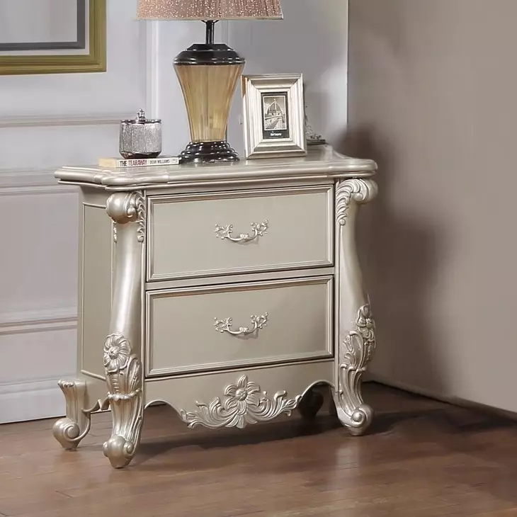 Bently Champagne 2 Drawer Nightstand