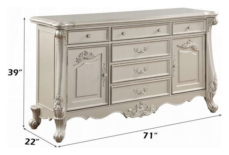 Bently Champagne 6 Drawer Dresser